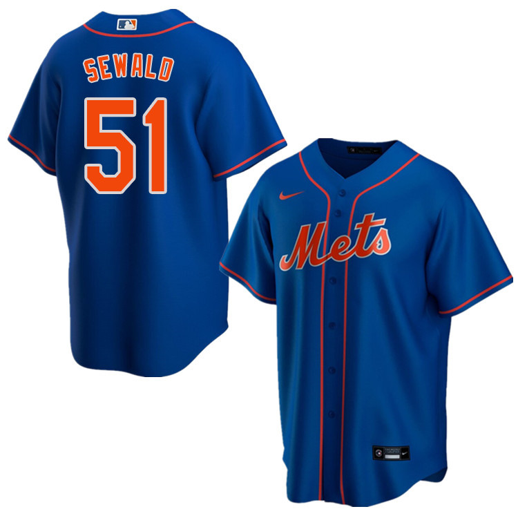 Nike Men #51 Paul Sewald New York Mets Baseball Jerseys Sale-Blue